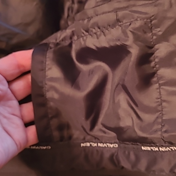 Calvin Klein Black Down Fur Jacket (needs spot cleaning) - Picture 2 of 16